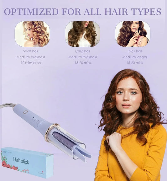 MONOCUS™ Automatic Curling Iron 1 ¼ Inch – 2-Way Rotating Hair Curler with 3 Heat Settings, Fast Heating, Anti-Tangle, Anti-Scald, Auto Shut-Off for Effortless Hair Styling