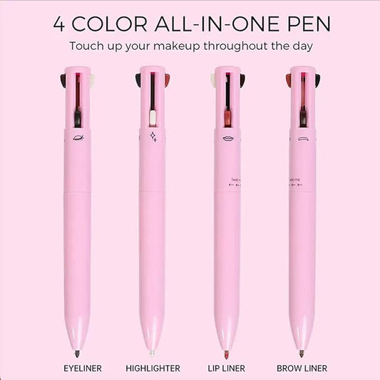 4-in-1 Makeup Pen, Lip Liner, Highlighter And Eyeliner And Eyebrow Pencil 4 In 1 Multipurpose Pen
